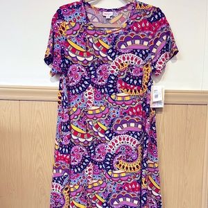 LuLaroe XS Carly purple paisley